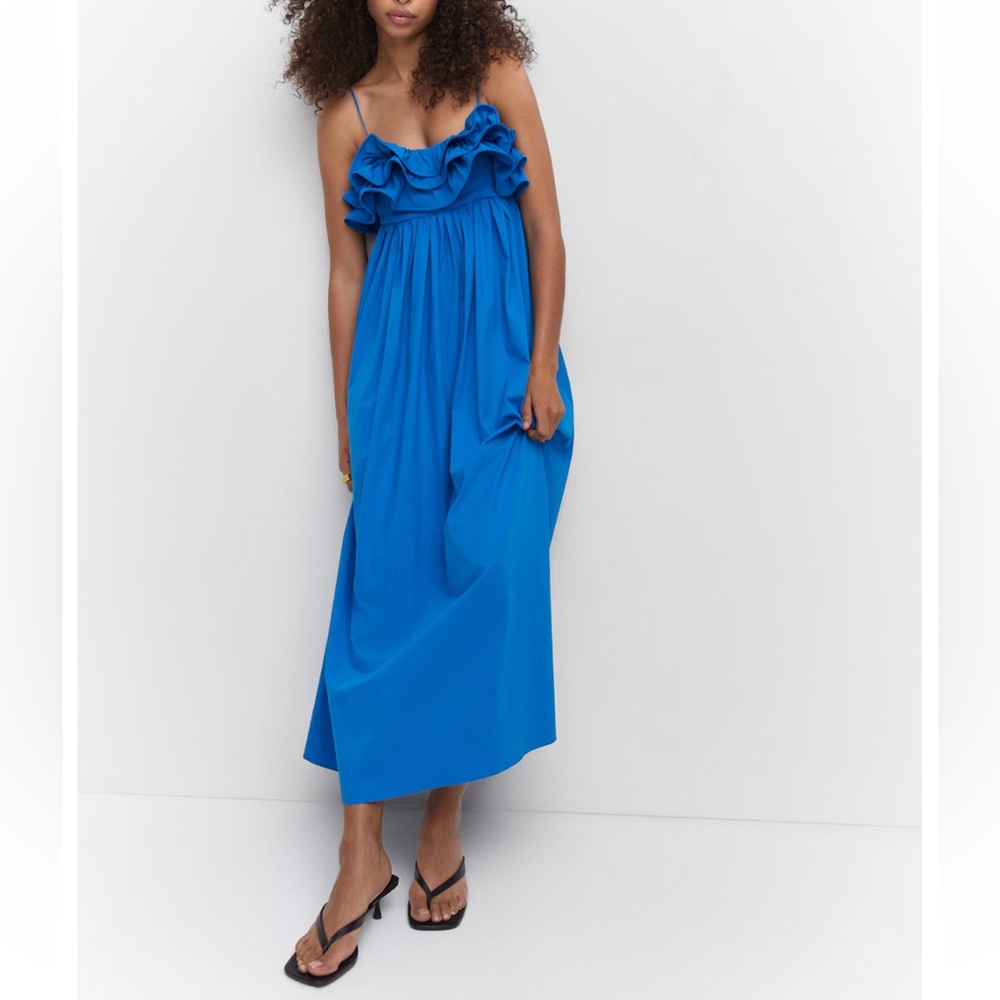 Mango | Long Dress with Ruffles - Picture 6 of 7